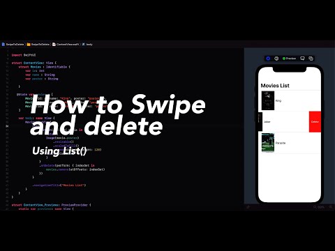 Swipe to Delete a movie | 1minSwiftUI