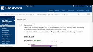 Getting Started in Blackboard and MyOpenMath