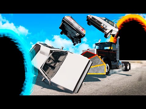 We Used Portals and JATOs to Destroy Cars in BeamNG Multiplayer!