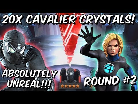 20x 6 Star Spider-Man Cavalier Featured Crystal Opening Round #2 - Marvel Contest of Champions
