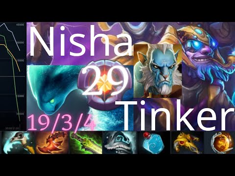 Nisha Tinker vs mid WIndranger, Morphling, Beastmaster - that's so called support first - dota2
