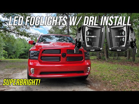 LED Fog lights with DRLs Install & Review - 2017 RAM - Amazon Special!