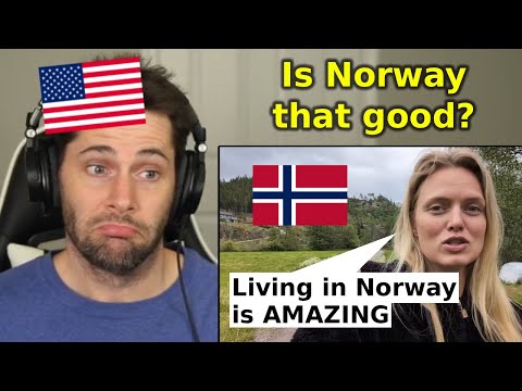 American Reacts to "Why I LOVE Living in Norway"