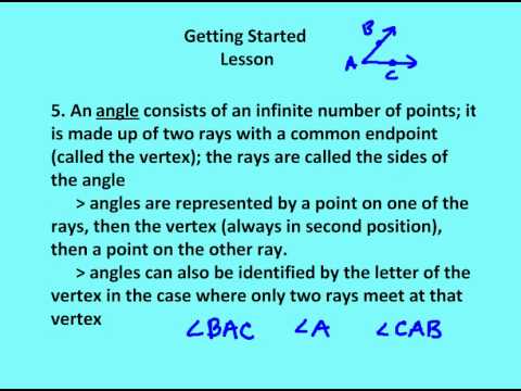 1.1 Getting Started with Geometry (Lesson)