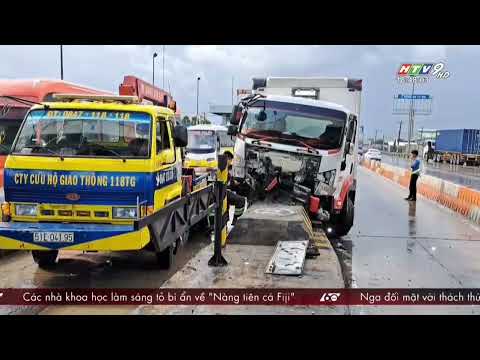 Xe tải tôvq ụ bê tôvq trạm thu phí cao tốc TP HCM - Trung Lương, một người nhậq vjệv - 🎥 HTV9