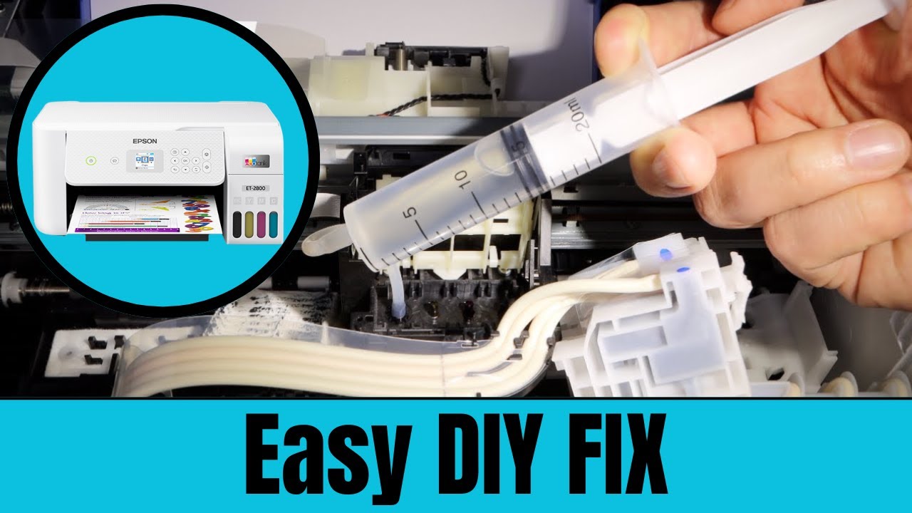 Epson ET 2800, 2803, 2700, 4800 Printhead Cleaning - NOT PRINTING Color, Black, Blank Pages [FIXED!]