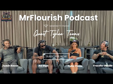 MrFlourish Podcast with Guest Tylee Texas before her scene on series THE PROS #podcast #asherclantv