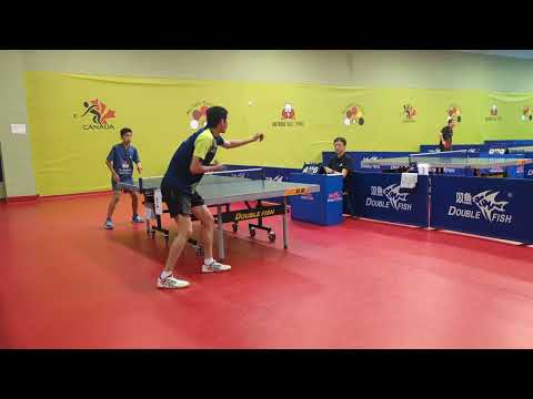 Ontario Summer Cup 2023 . Oliver Bhugon ( dark blue) vs Lucas Zhang (light blue) Final Class B