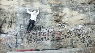 Video thumbnail of Sprejvól, 7C+_8A. Kralupy