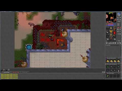 Tibia hunt kill Dragon Lord and wyrm and Giant spider and Massive Earth Elementals