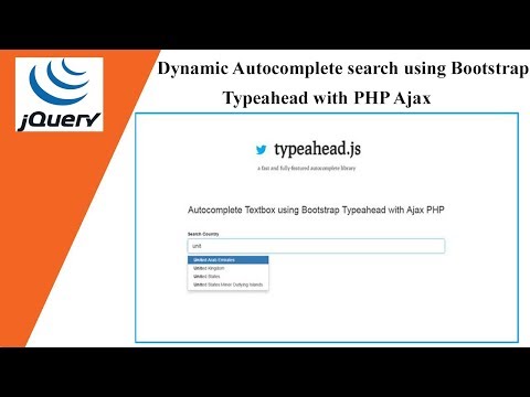 Dynamic Autocomplete search using Bootstrap Typeahead with PHP Ajax 