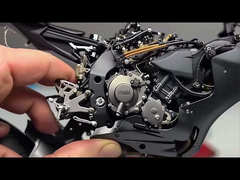 Man Builds Hyperrealistic Racing MOTORCYCLE at Scale | Yamaha Replica by  @kotascalemodel