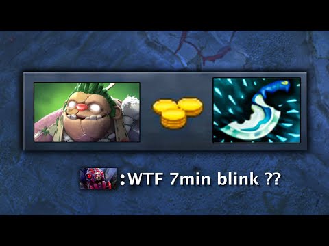 Crazy Game 7Min Blink Dagger 🔥🔥🔥 Farming hero all around the Map 🔥 Pudge Dota 2