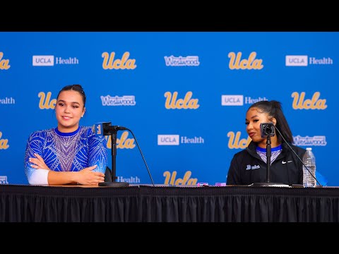 UCLA Gymnastics Post-Meet - Jordan Chiles, Brooklyn Moors (March 9, 2025)