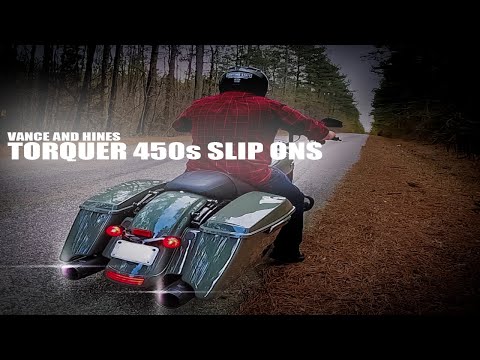 VANCE AND HINES TORQUER 450s SLIP ON FOR YOUR HARLEY DAVIDSON | SOUND TEST AND REVIEW