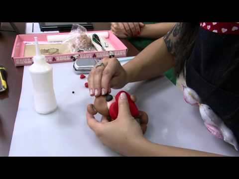 Mulher.com 27/08/2014 - Porta Retrato Urso de Biscuit por Maria Silva - Parte 2