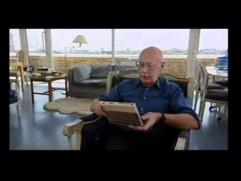 Sir Clive Sinclair with the white millionth ZX Spectrum