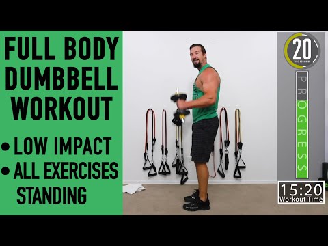 21 MINUTE FULL BODY DUMBBELL WORKOUT - LOW IMPACT - ALL STANDING - ACHV PEAK