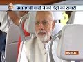 PM Narendra Modi rides in a metro from Dhaula Kuan to Dwarka