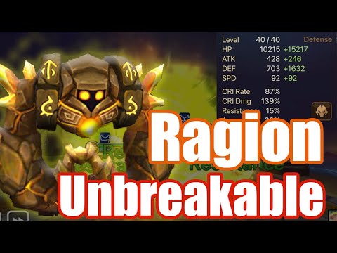 【Summoners War RTA】The Power Ragion, Unbreakable Gorem Debut!!!