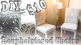 DIY: $10 Reupholster Chairs