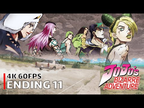 JoJo's Bizarre Adventure - Ending 11 【Roundabout】 4K 60FPS Creditless | CC