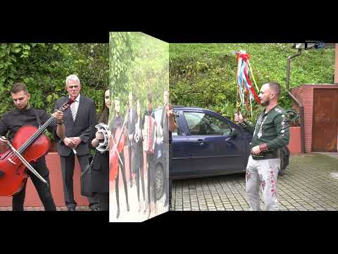 Zespół "KRZESAVICA" i drużba Irek Wójcik  /1/