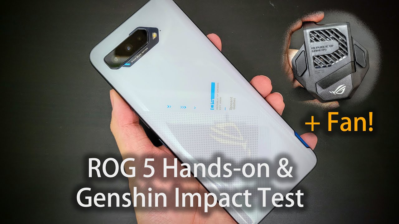 ROG Phone 5 + Fan Hands-on and Genshin Impact FPS Test | The Gaming Beast!