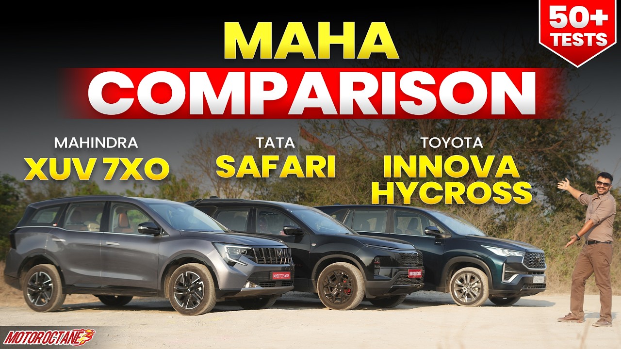 Mahindra XUV7XO vs Tata Safari vs Toyota Innova Hycross - MAHACOMPARISON