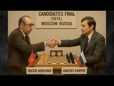 Viktor Korchnoi vs Anatoly Karpov 🔥 Epic Draw | Candidates Final, 1974 Moscow Rusia