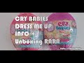 Cry Babies DRESS ME UP Info Triks Unboxing SYDNEY RARE
