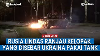 Download lagu Russian Tank Hits 'Petal' Mines Planted by Ukraine, Fearing Civilians in Donetsk mp3