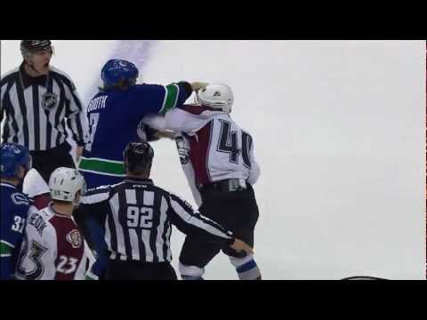 Canucks Vs Avs - Booth Vs Olver - 03.28.12 - HD
