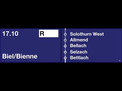 SBB Ansage - Einfahrt des Regio (Gleisänderung) von Solothurn nach Biel