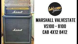 Video thumbnail for Marshall valvestate Head & Cabinet vs100 8100 + 8412 140w made in england by WelcomeGuitars