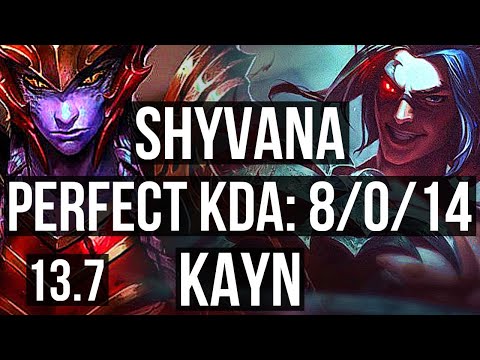 SHYVANA vs KAYN (JNG) | 8/0/14, Legendary | KR Master | 13.7
