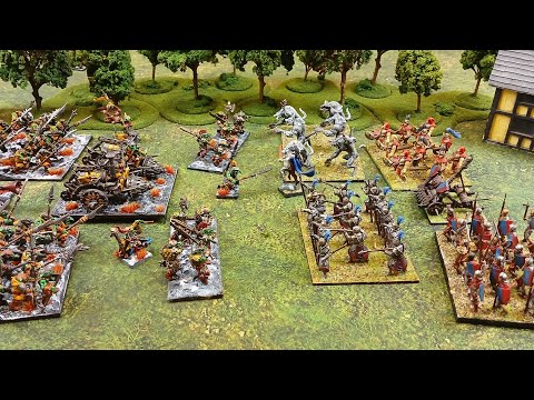 Fantasy battle report. Goblins vs Undead. Mantic games Kings of War.