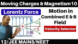 Moving Charges n Magnetism 10 : Lorentz Force - Motion of Charge in Electro-Magnetic Field JEE /NEET