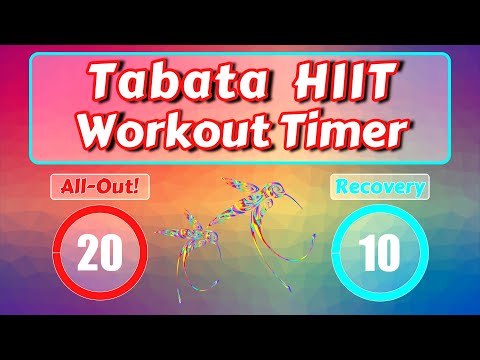 4 Minute Tabata HIIT Workout Timer - Intervals: 20 All-Out / 10 Recovery - No Music