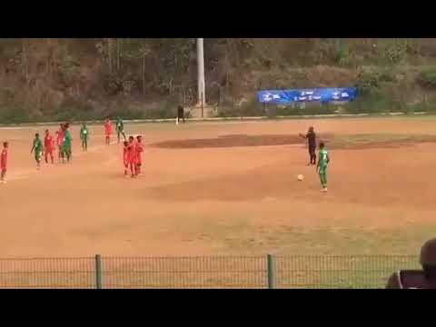 Coup franc Ahmed finale coupe de Mayotte U15 2019