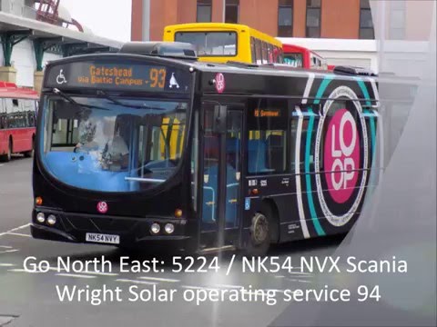 Go North East: 5224 / NK54 NVX Scania Wright Solar operating service 94