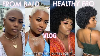 VLOG: I’m done being bald? The start of my natural hair growth journey, Day with family| Miya Sadé