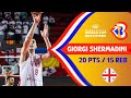 HUGE double-double (20 PTS / 15 REB) from Giorgi Shermadini vs. North Macedonia | #basketball