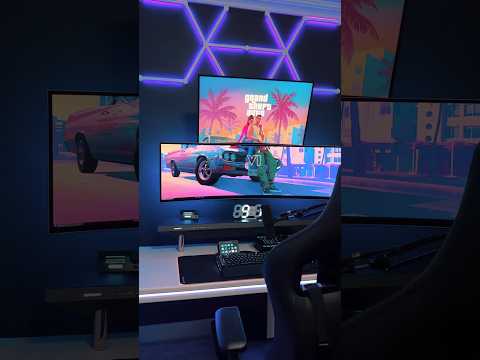 My new 49 inch ultra wide monitor ! #games #gaming #ps5 #setup #playstation #ces2024 #fortnite