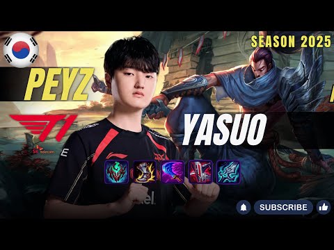 T1 Peyz YASUO vs KARTHUS Bot - Patch 25.24 KR Ranked | lolrec