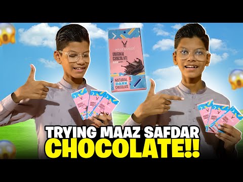 Trying maaz safdar chocolate |🍫 Maza Aya 😍￼ @MaazSafderWorld