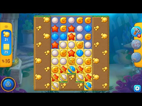 Fishdom level 13 - 16 Moves - No Boosters
