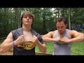 Aesthetic Gods Jamie Tyler and Friend Arm Wrestle, Shirt Rip and Flex Off