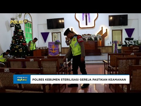 SATSAMAPTA POLRES KEBUMEN LAKUKAN STERILISASI GEREJA DENGAN MELIBATKAN ANJING K9