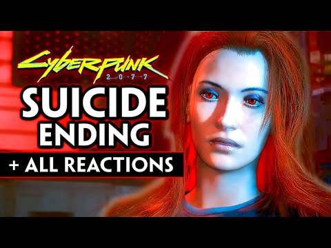 Cyberpunk ► SUICIDE ENDING — Judy, Panam & Other Romances React™ [Male & Female Version]